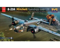 Maquette Hong Kong Model HKM01E037 B-25H Mitchell Gunship Over CBI Kit à l'échelle 1:32
