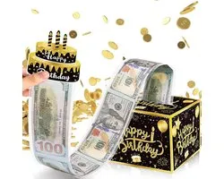 Popup Explosion Gift Box - DIY Geld Cadeau Ideeën - Grappige Gelddoos - Gelddoos met 30 Transparante Tassen - Trek Verrassing - Cadeaubox voor Mannen en Vrouwen - Verjaardagscadeaus