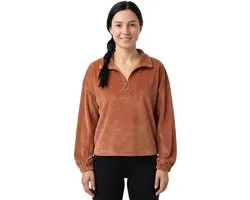Billabong Coffee Time Sweatshirt Met Halve Rits Bruin XS Vrouw