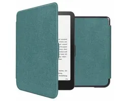 Étui pour liseuse imoshion - Compatible avec Amazon Kindle Colorsoft Signature Edition (2024), Amazon Kindle Paperwhite (2024) et Amazon Kindle Paperwhite Signature Edition (2024) - Bookcase rigide fin avec housse de protection - Vert foncé