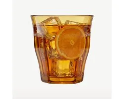 Duralex 6 Béchers en Glas Trempé Picardie - 8,7xH9cm - Ambre - 25cl