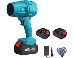 Seese Pro Blower Seese Draadloze Bladblazer Draadloze Turbo Jet Bladblazer Met 48v Batterij High-power Handheld Blower Voor Yard Patio Auto Schoonmaken & Drogen Sneeuw Verwijderen, Blue-2 Battery