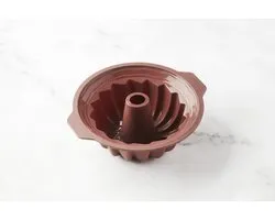 Point-Virgule tulbandvorm uit platinum silicone Vintage Maroon 24cm