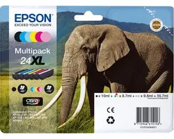 Epson Elephant Multipack 6-colours 24XL Claria Photo HD Ink