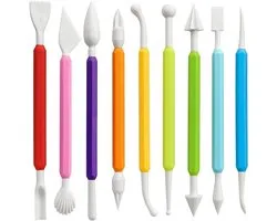 9 STKS Clay Sculpting Tools Kit - Eenvoudig te gebruiken Dubbelzijdig Polymeer & Aardewerk Carving Set met Comfortabele Grip Gereedschap voor Klei Sculpey & Modeling Klei Ideaal voor Kinderen