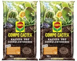 COMPO Cactea cactussen- en vetplantenaarde 2 x 10 liter