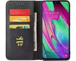 Smartphonica Samsung Galaxy A40 étui en simili cuir avec fermeture magnétique et porte-cartes book case - noir / simili cuir / book case