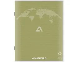 Aurora Writing 45 scrap paper en papier recyclé, 96 pages, ligné, vert mousse