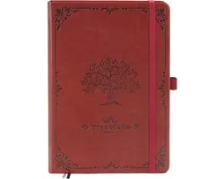 Notebook A5 Lined PU Leather Cover Vintage Journal with Inner Pocket and Label Paper Bound Journal 320 Double Sided - ShopVlot