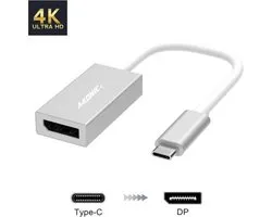 A-KONIC© Usb C Naar Displayport Adapter - 4K 60HZ - Type-C 3.1 DP - Compatible Apple Macbook - Chromebook  - Dell XPS - Samsung - HP