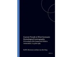 ISBN Current Trends in West Germanic Etymological Lexicography, Livre broché