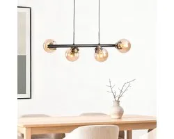 LumenXL Moderne hanglamp 4-lichts - amber glas - Saba