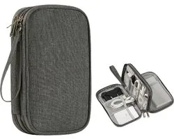 Sans citron - Grijs - Sac de rangement pour chargeur/câble - Sac de voyage - Électronique - Téléphone - Power Bank - Pratique pour les voyages