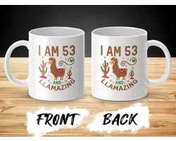 Mug Lama pour 53e anniversaire, mug incroyable Lama 53 ans, cadeau d'anniversaire amusant, cadeau pour les amoureux des Lama