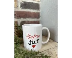 Creaties van Hier - Mok - Liefste Juf - Afscheid - Keramiek - 325 ml
