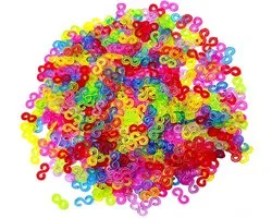 Behave 600 pinces Multi en S pour bracelets à tisser - Pinces en plastique pour bracelets à Loom - Fabrication de bracelets DIY