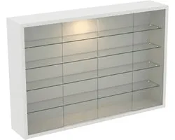 VDD Home – Vitrinekast – Vitrinekast met glas – Vitrinekast met led verlichting – Vitrinekastje - 50 x 7 x 40 cm - Wit