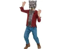 Smiffys - Werewolf Costume Kids - Kids tm 6 jaar - Rood/Grijs