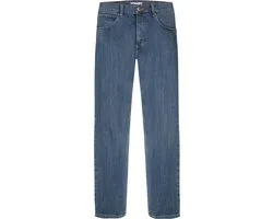 Wrangler Straight Dark Stone Heren Regular Fit Jeans - Spijkerbroek voor Mannen - Donkerblauw - Maat 32/42