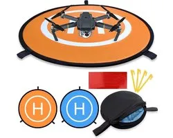 MMOBIEL Universal Drone Landing Pad Héliport étanche 55cm / 21.6 pouces Oranje / Blauw