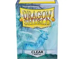 100 pochettes Dragon Shield MATTE Clear Transparent Standard Size Card Sleeve