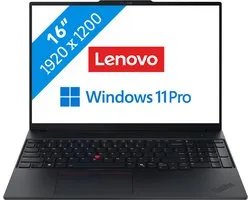 Lenovo ThinkPad E16 Gen 3 (Intel) Intel Core Ultra 5 225U - 16 Inch - zakelijke laptop - 16 GB / 512 GB SSD - Windows 11 Pro Belgisch Zwart