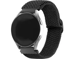 Bracelet Strap-it Smartwatch 22mm - Bracelet en nylon tissé / tressé adapté pour Samsung Galaxy Watch 1 46mm / Watch 3 45mm / Gear S3 Classic & Frontier - Polar Vantage M / M2 / Grit X / Grit X Pro - OnePlus Watch - Zwart