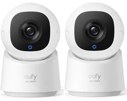 2x Eufy Security - Indoor Cam C220 - caméra de sécurité avec résolution 2K et 360° PTZ