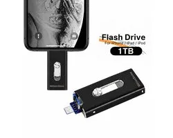 MillionShine 3 in 1 USB Stick - 1 TB - Zwart - Geschikt voor iPhone, iPad, Windows & Mac - Externe Opslag - Extra Usb-C Adapter Android