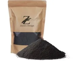ZoeZo Design - Sable à bougie Zwart 400 g - Fabrication de Bougies DIY - Réutilisable - Comprend 4 mèches - Durée de combustion 50 heures - Sable à bougie - Cire à bougie - Poudre à bougie - Bougie unique