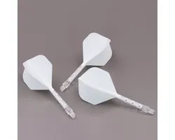 Cuesoul - Lancées de fléchettes intégrées ROST T19 - Forme Standard - White Transparent