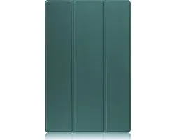 Étui adapté pour Samsung Galaxy Tab S10 Plus, étui à trois volets pour tablette avec découpe adapté au S Pen – Étui adapté pour Samsung Tab S10 Plus, étui à Hardcover, Bookcase – Vert foncé