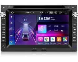 Junsun Android 15 Autoradio met CD & DVD Geschikt Voor VW Polo 9N Golf 4 Passat B5 T5 - 4GB+64GB - Draadloze CarPlay & Android Auto - GPS-Navigatie - Bluetooth - 7-inch Touchscreen - DSP - 4G Lte - USB