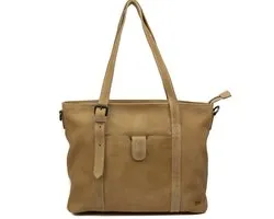 Bear Design Anja Leren Shopper - Baltic Beige