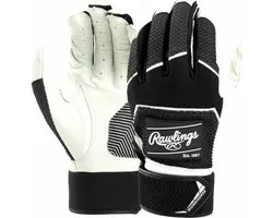 Rawlings - MLB - Honkbal - WH22BG - Slaghandschoentjes - Paar - Workhorse - Baseball Batting Gloves - Zwart - Volwassenen - Large