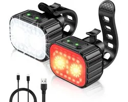 Bicycle Lights Bicycle, Super Bright Bicycle Light USB Rechargeable, IPX6 Waterproof Bicycle Light for Night Rides/Camping/Backpack, 8+12 Lighting Modes, Longer Battery Life