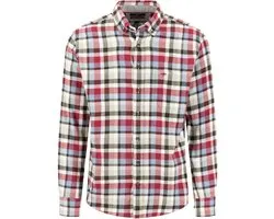 Fynch Hatton - Lange mouw overhemd - Mannen - XL - Rood - Katoen - 1610-6310