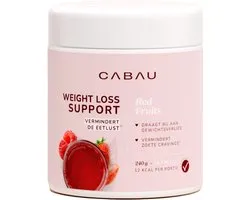 Cabau - Weight Loss Support - Red Fruits - Afslank Supplement voor Vrouwen - Met Glucomannan & Gymnema - Helpt bij Gewichtsverlies & Vermindert Cravings - 240 g (34 Porties)