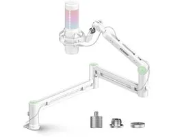 Microphone Arm, AK-58i Desk Low Profile Mic Boom Arm Stand, Suitable for Blue Yeti, Snowball iCE, HyperX QuadCast, SoloCast, Elgato Wave, Etc (W