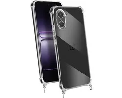 Coque Avizar avec cordon pour OnePlus Nord CE5, Siliconen avec coins renforcés, transparente