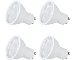 SEBSON GU10 LED Lamp Warm white 2,5W - Energy efficiency class A, Replaces 50W Halogen - 450lm, Light source 90°, Ceiling lamp 230V, Recessed spot ø50x53mm - Set of 4
