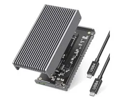 40 Gbps M.2 NVMe SSD-behuizing voor 2280/2260/2242/2230 Formaat - Thunderbolt 4 Compatibel tot 8 TB - Robuust Aluminium