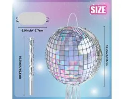 WERNNSAI Disco piñata - Retro Decorative Disco Piñata with Stick, Eye Band, Drawstring, Adults and Children, Disco, Birthday Decoration, Piñata, 80s 9