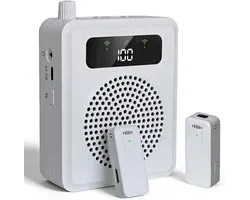 Draadloze stemversterker met Lavalier-microfoon, mini-stemversterker voor leraren, draagbare microfoon met luidspreker, clip-on microfoons voor leraren in de klas, yoga, vergaderingen