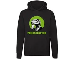 Dinosaurus Philosoraptor Hoodie - wetenschap - filosofie - student - nerd - meme - grappig - trui - unisex