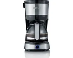 Severin KA 4819 Compact Filterkoffiezetapparaat – 4 Kopjes – Permanent Filter – Glazen Kan – 0,56 Liter – Zwart/RVS