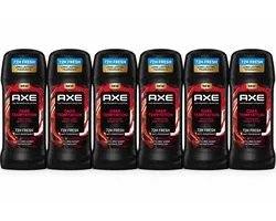 6x50ml AXE Cherry Fizz Premium Deodorant Stick – Red Apple & Amber Geur – 72H Fresh – Invisible on Black & White