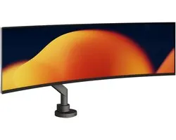 Alberenz Bras de moniteur à ressort à gaz unique Ultra large – Support de moniteur Heavy Duty – Pour écrans normaux et incurvés jusqu'à 57 pouces (Samsung Odyssey G9 Neo)