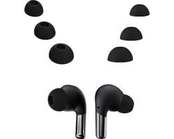 kwmobile 6x cache-écouteurs intra-auriculaires pour Oneplus Buds Pro 2 - Écouteurs de remplacement en noir