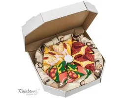 Rainbow Socks - Pizza Skarpet - Mix Pepperoni, Hawaïaans, Italiaans - EU 47-50